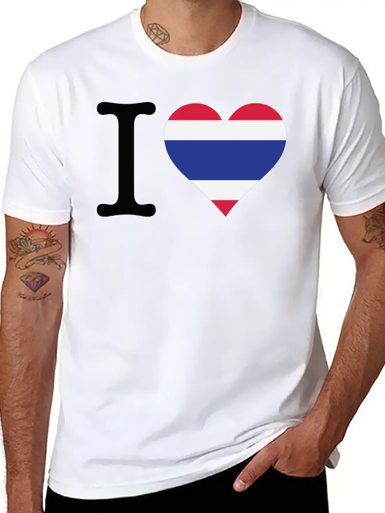 I Love Thailand Casual Graphic T-Shirt – Simple And Comfortable Daily Wear