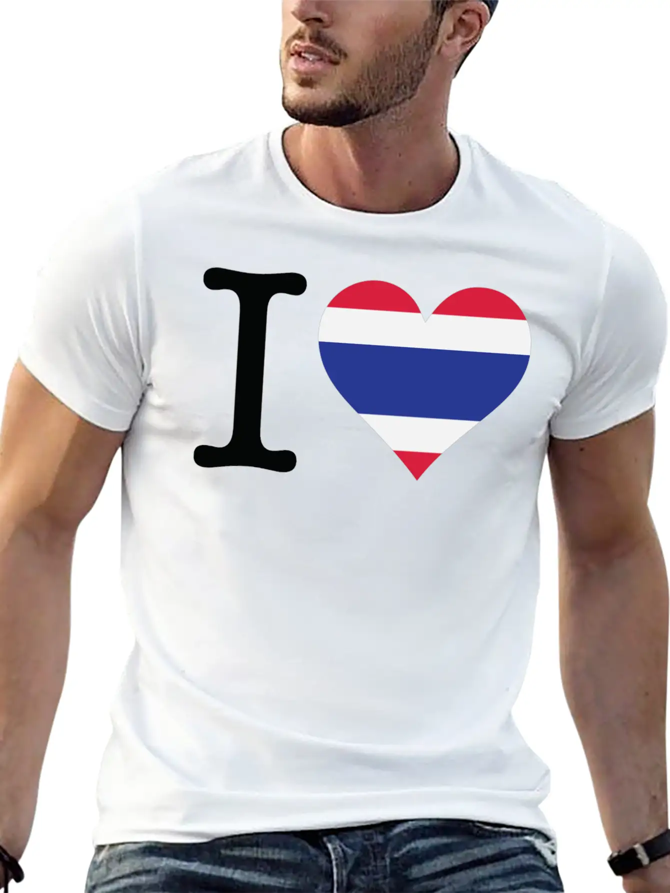 I Love Thailand Casual Graphic T-Shirt – Simple And Comfortable Daily Wear
