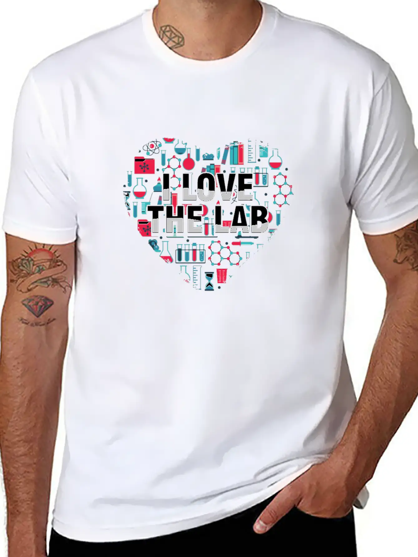 I Love The Lab Laboratory Technician Medicine Essential Cotton Tee For Daily Outfits – Unisex Style