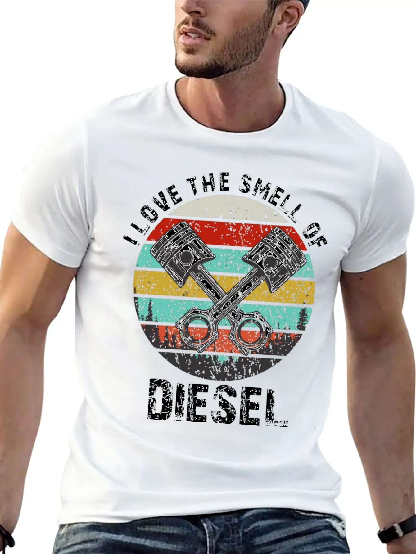 I Love The Smell Of Diesel Funny Truck Driver Gift Unisex Casual T-Shirt – Clean Design For Daily Comfort