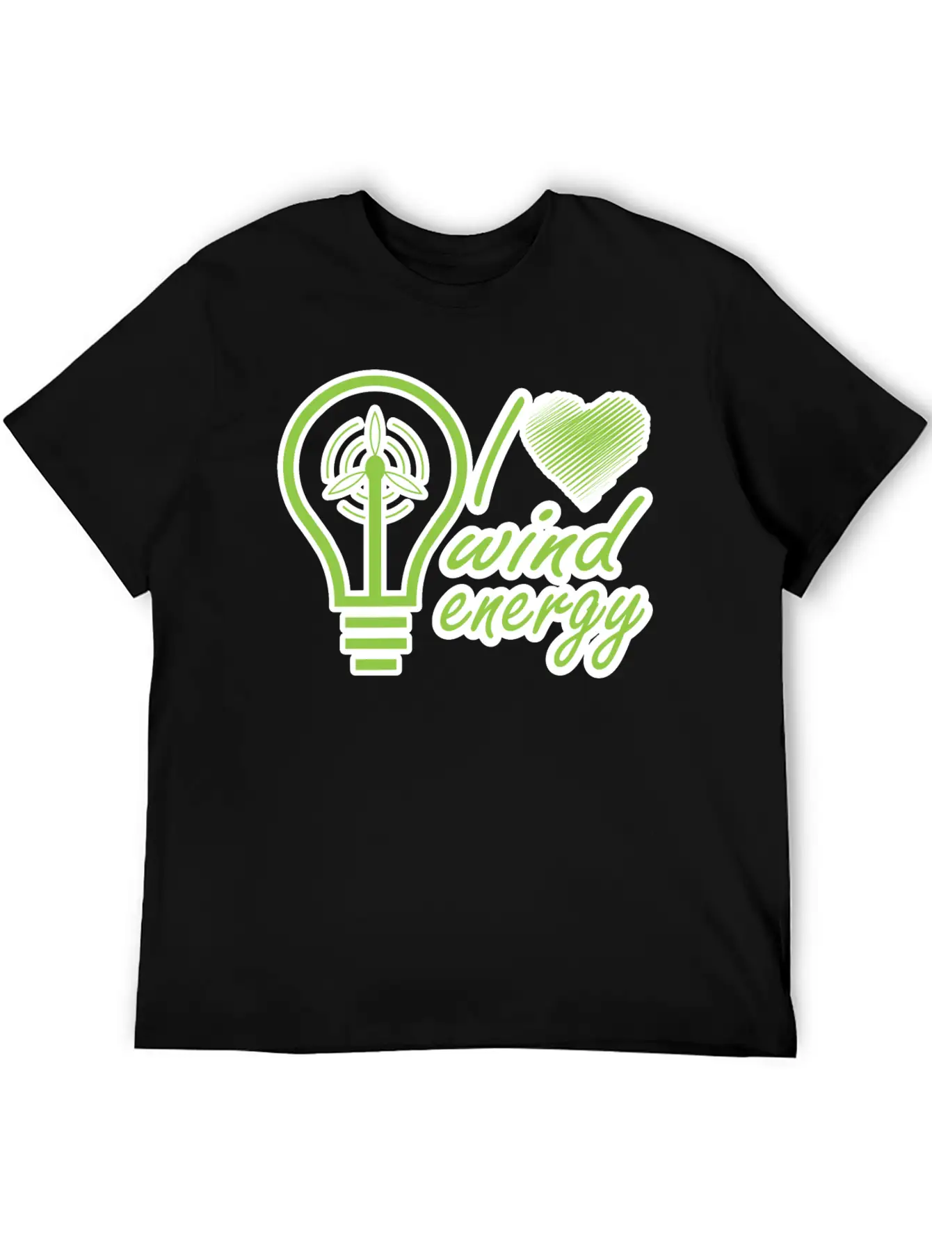 I Love Wind Energy - Renewable Energy Classic Fit Graphic Tee For Daily Comfort – Unisex Cotton Shirt
