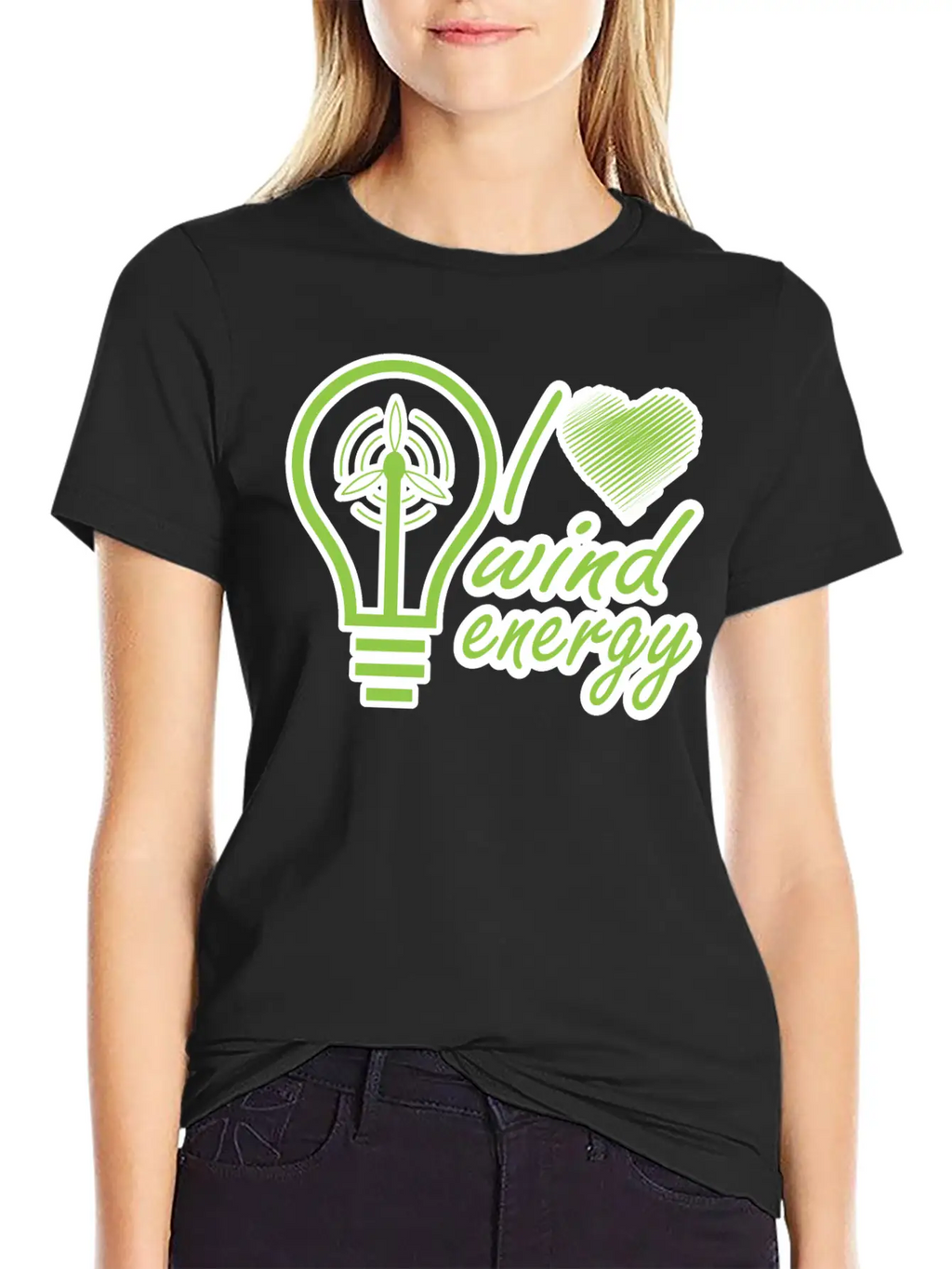 I Love Wind Energy - Renewable Energy Classic Fit Graphic Tee For Daily Comfort – Unisex Cotton Shirt