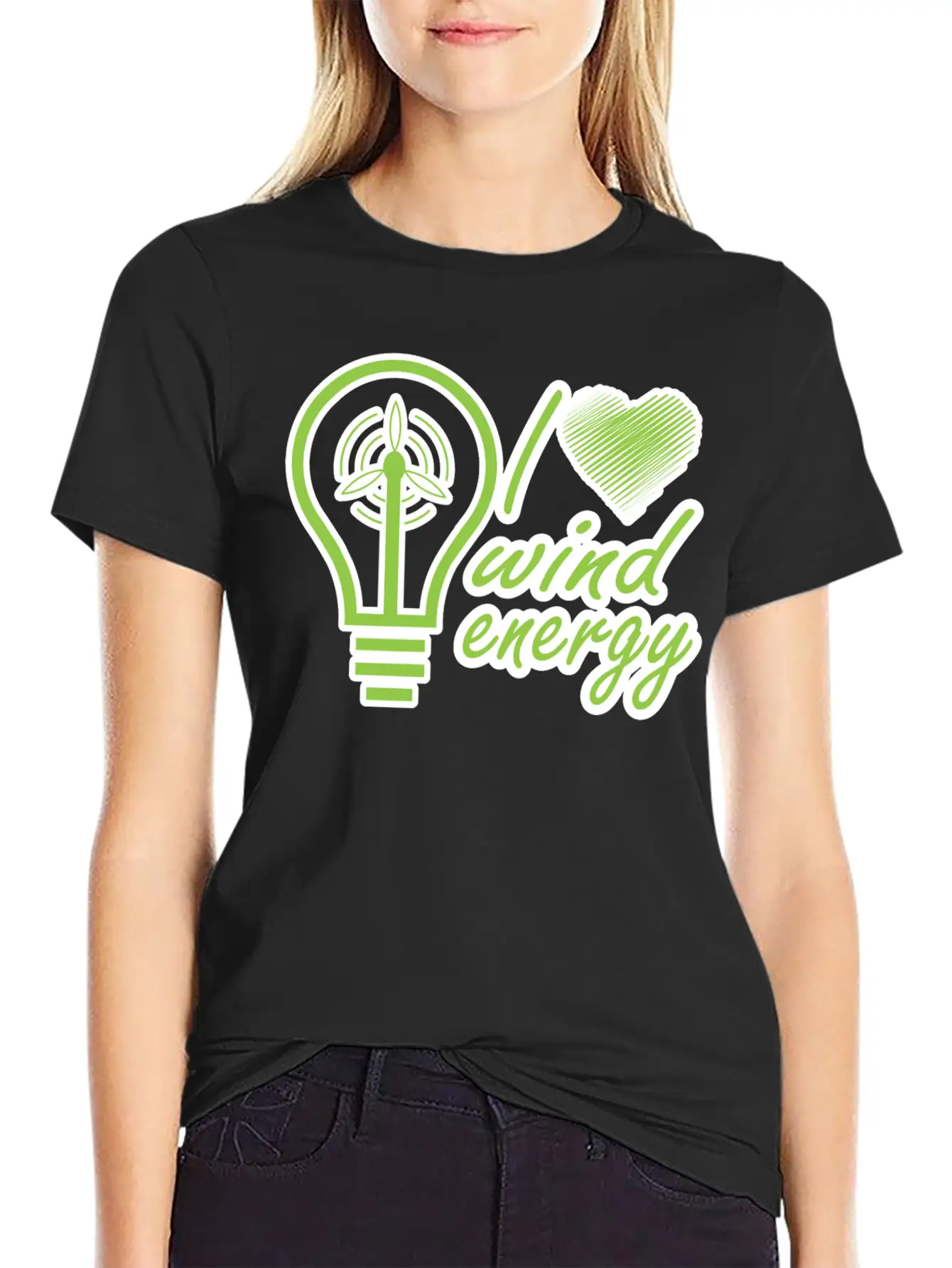 I Love Wind Energy - Renewable Energy Classic Fit Graphic Tee For Daily Comfort – Unisex Cotton Shirt