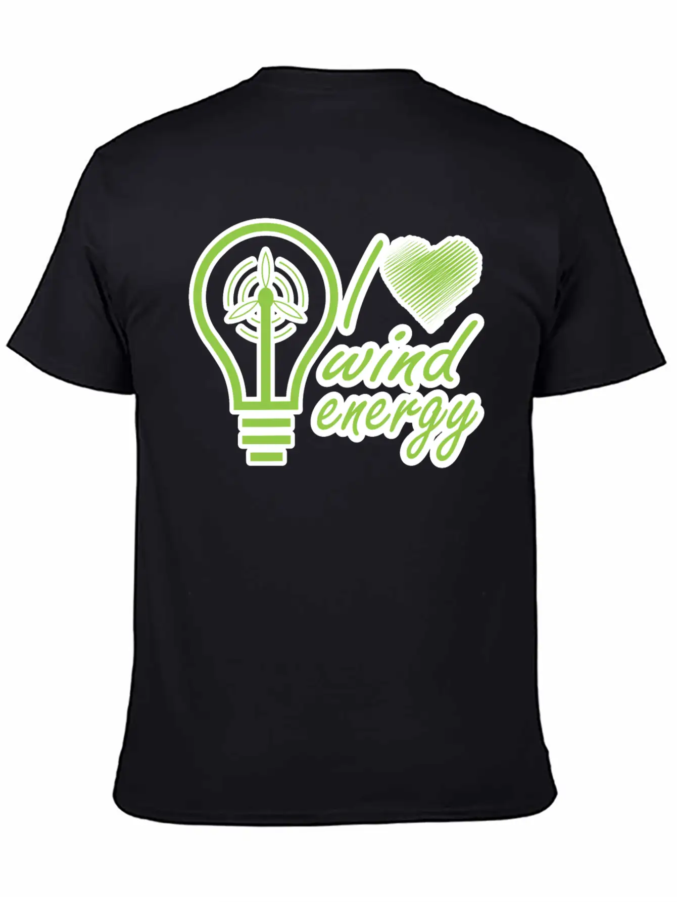 I Love Wind Energy - Renewable Energy Classic Fit Graphic Tee For Daily Comfort – Unisex Cotton Shirt