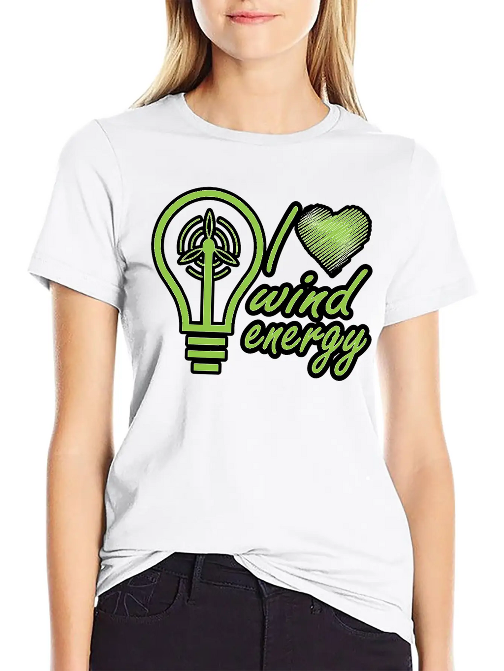 I Love Wind Energy - Renewable Energy Classic Fit Graphic Tee For Daily Comfort – Unisex Cotton Shirt