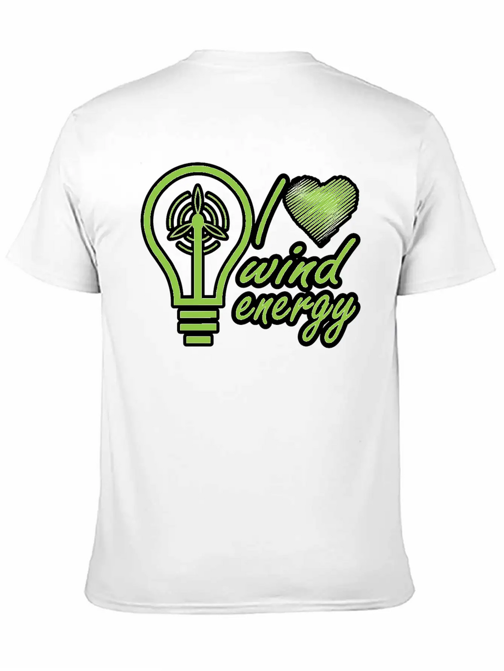 I Love Wind Energy - Renewable Energy Classic Fit Graphic Tee For Daily Comfort – Unisex Cotton Shirt