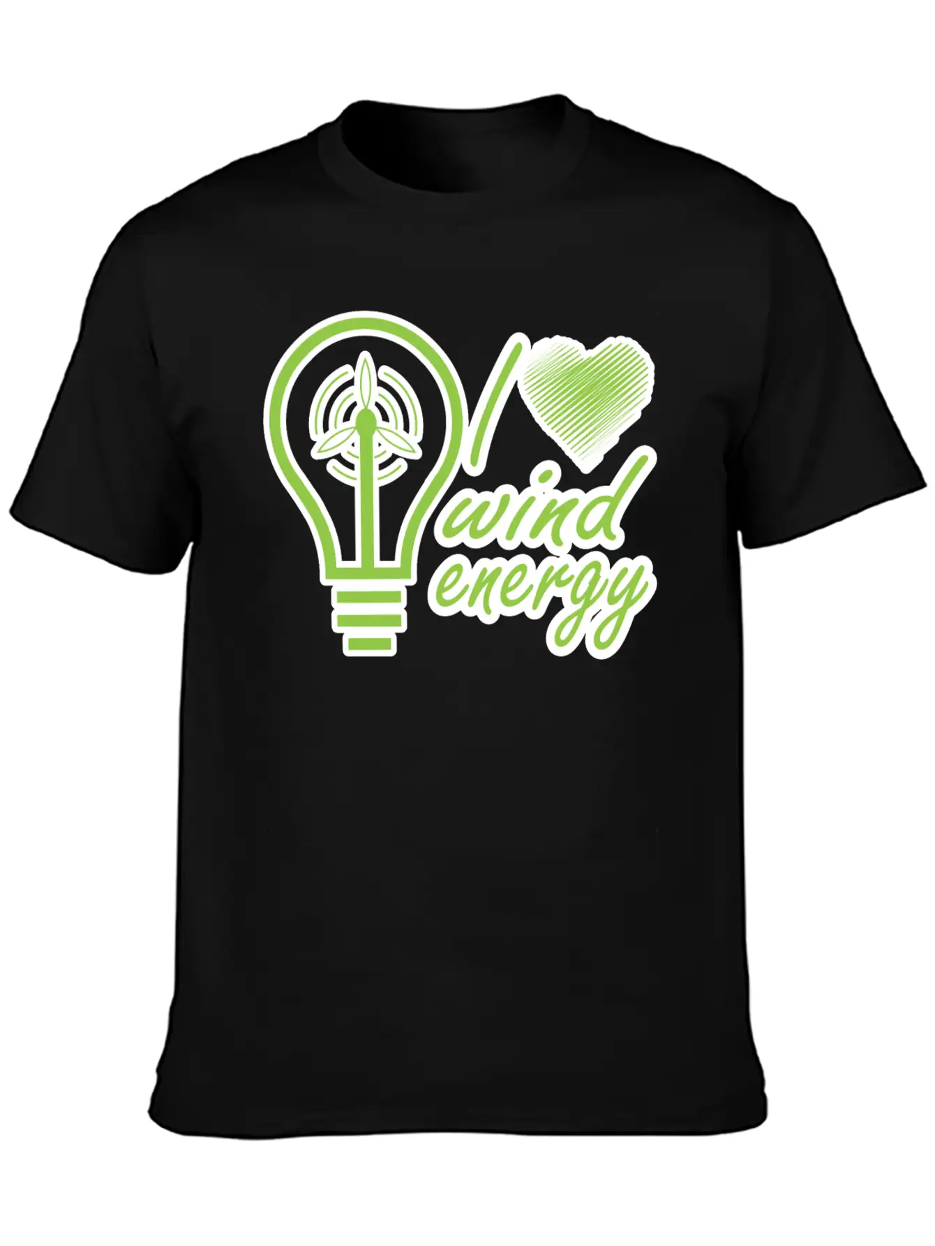 I Love Wind Energy - Renewable Energy Classic Fit Graphic Tee For Daily Comfort – Unisex Cotton Shirt