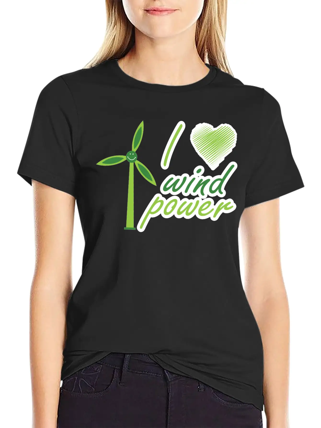 I Love Wind Power Unisex Casual T-Shirt – Clean Design For Daily Comfort