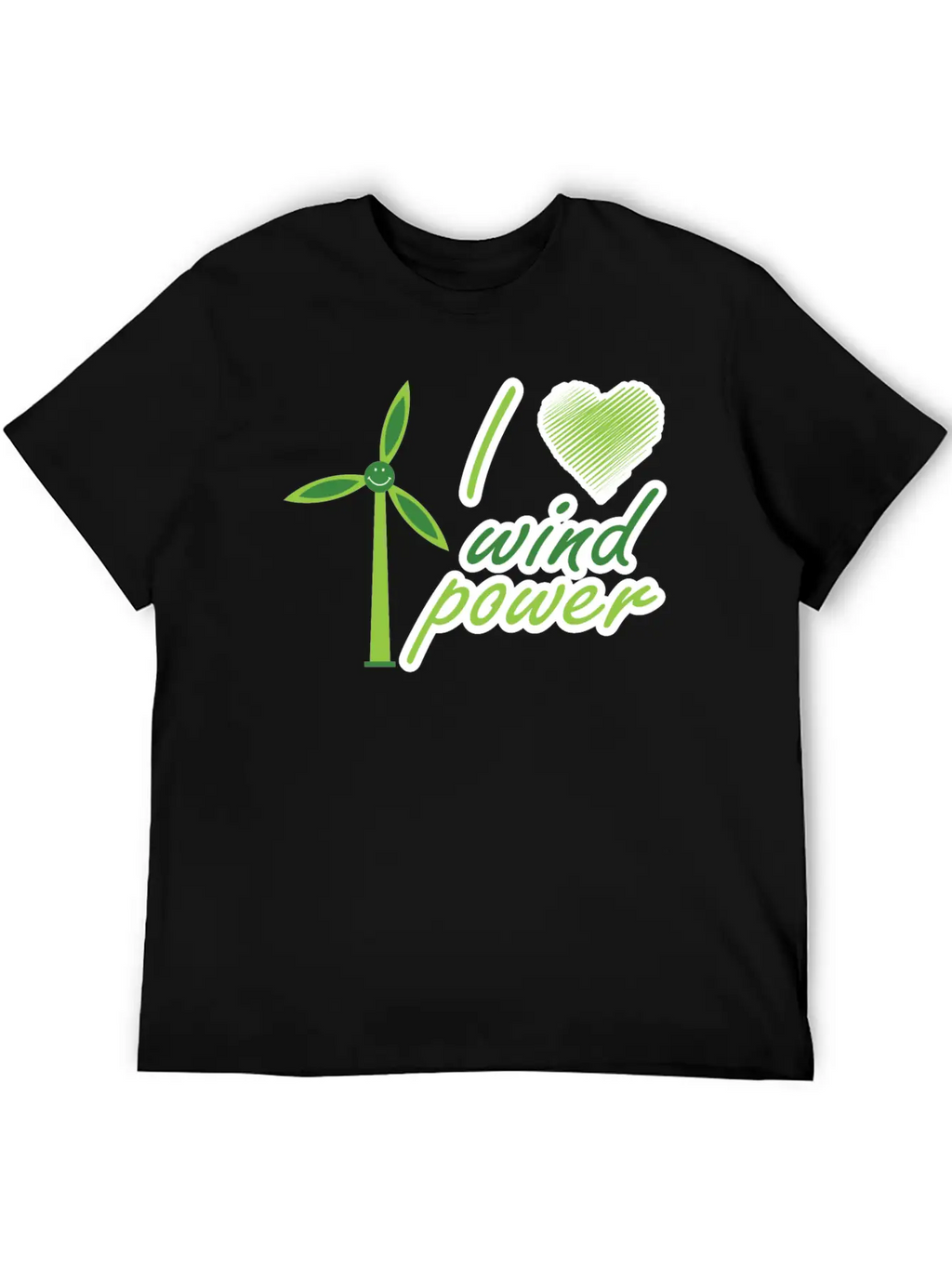 I Love Wind Power Unisex Casual T-Shirt – Clean Design For Daily Comfort