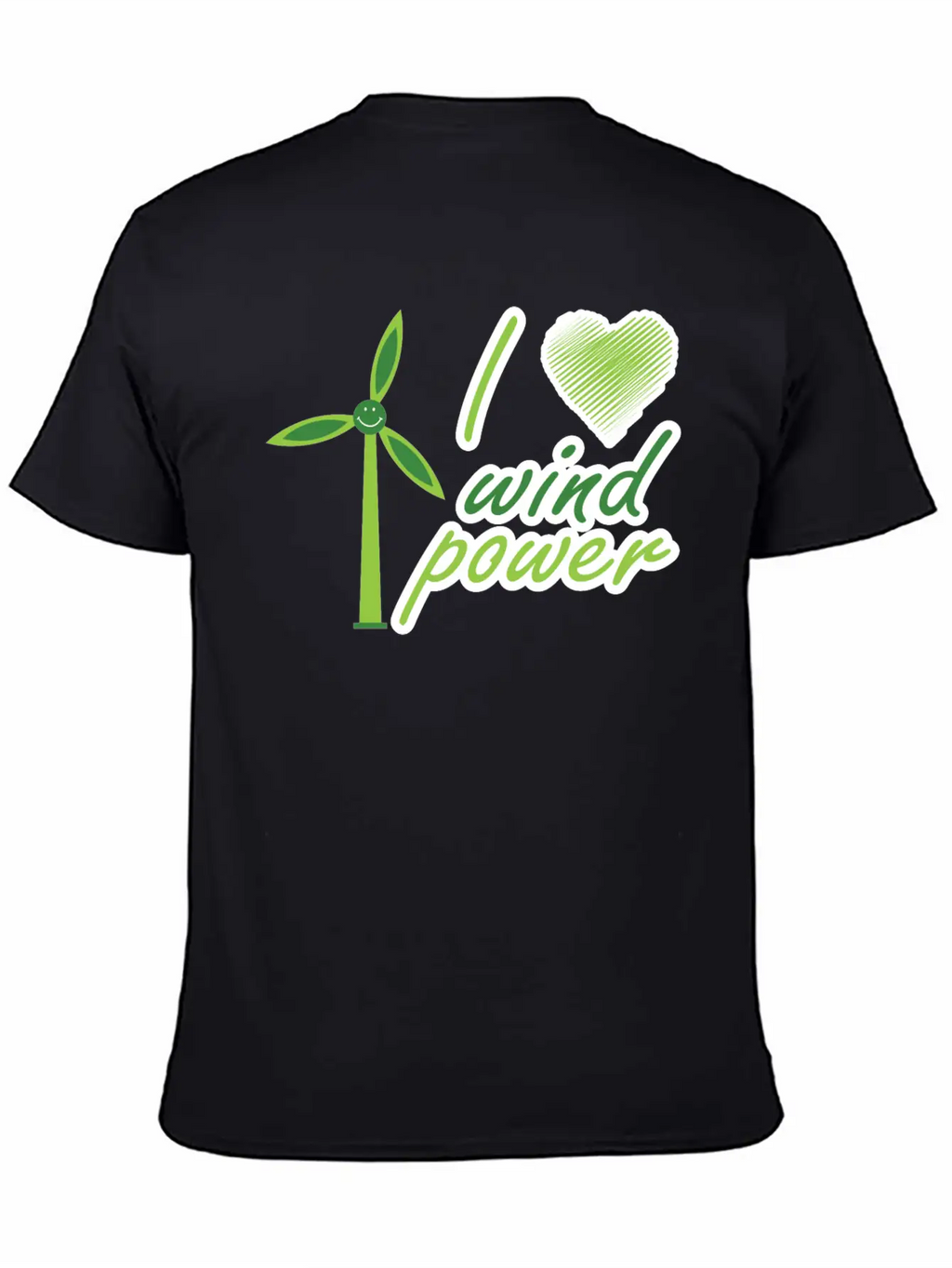 I Love Wind Power Unisex Casual T-Shirt – Clean Design For Daily Comfort