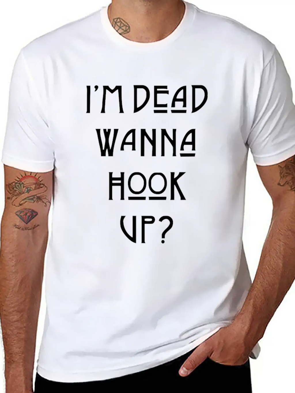 I M Dead Wanna Hook Up American Horror Story Casual Graphic T-Shirt – Simple And Comfortable Daily Wear