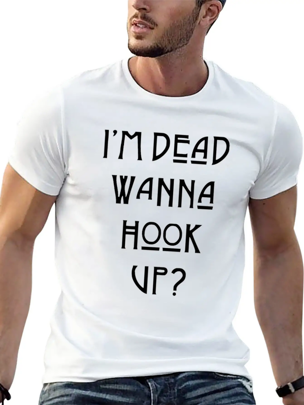 I M Dead Wanna Hook Up American Horror Story Casual Graphic T-Shirt – Simple And Comfortable Daily Wear