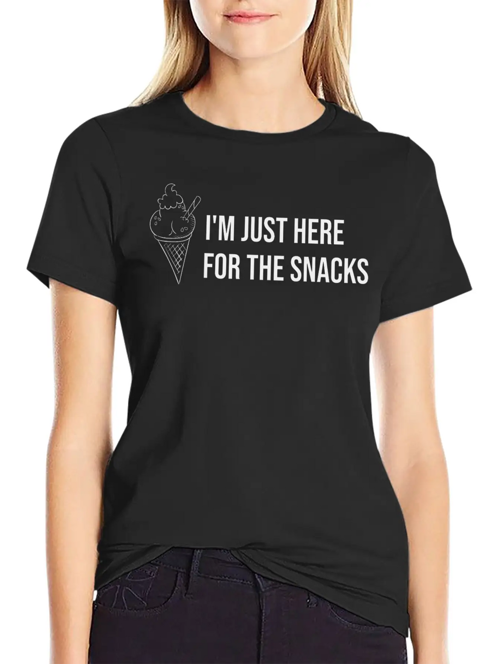 I M Just Here For The Snacks Unisex Casual T-Shirt – Clean Design For Daily Comfort