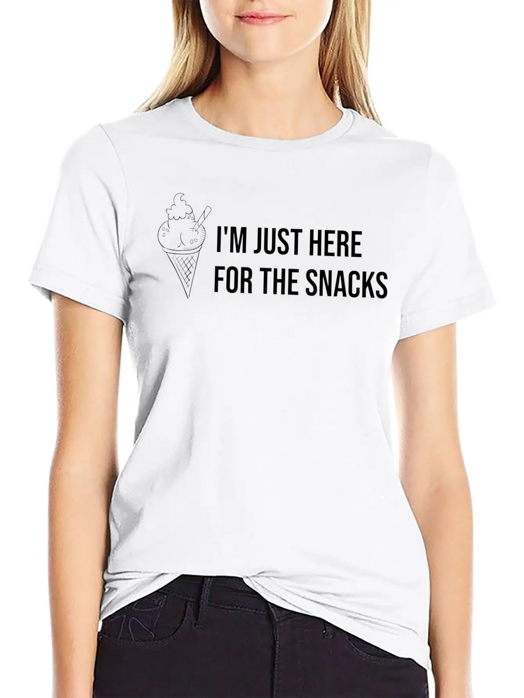 I M Just Here For The Snacks Unisex Casual T-Shirt – Clean Design For Daily Comfort