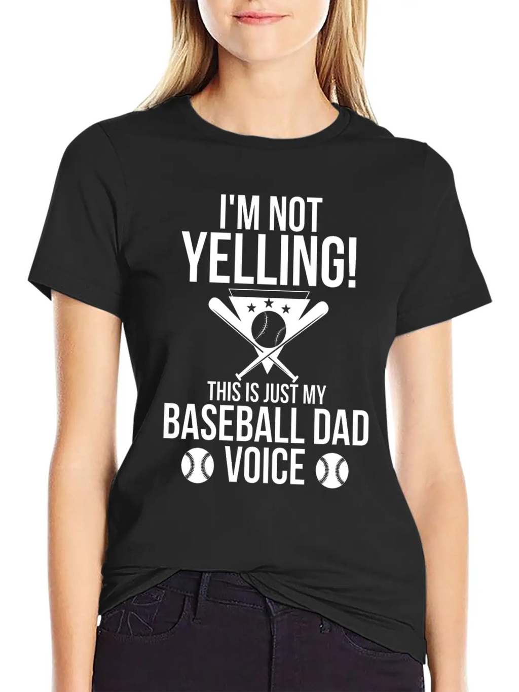 I M Not Yelling This Is Just My Baseball Dad Voice Unisex Casual T-Shirt – Clean Design For Daily Comfort