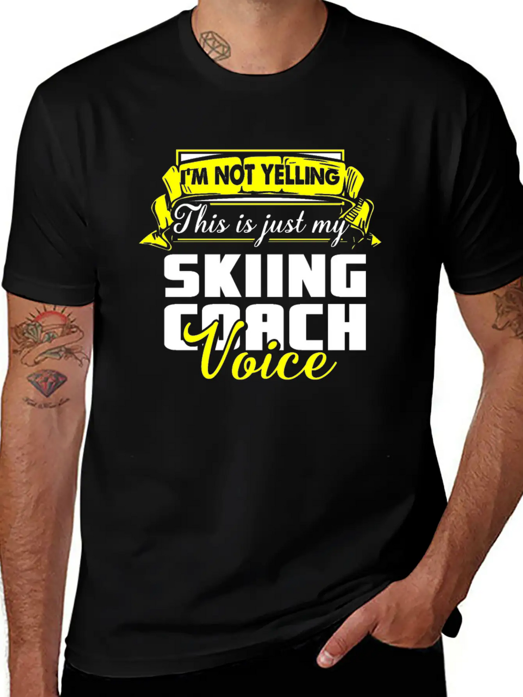 I M Not Yelling This Is Just My Skiing Coach Voice Unisex Casual T-Shirt – Clean Design For Daily Comfort