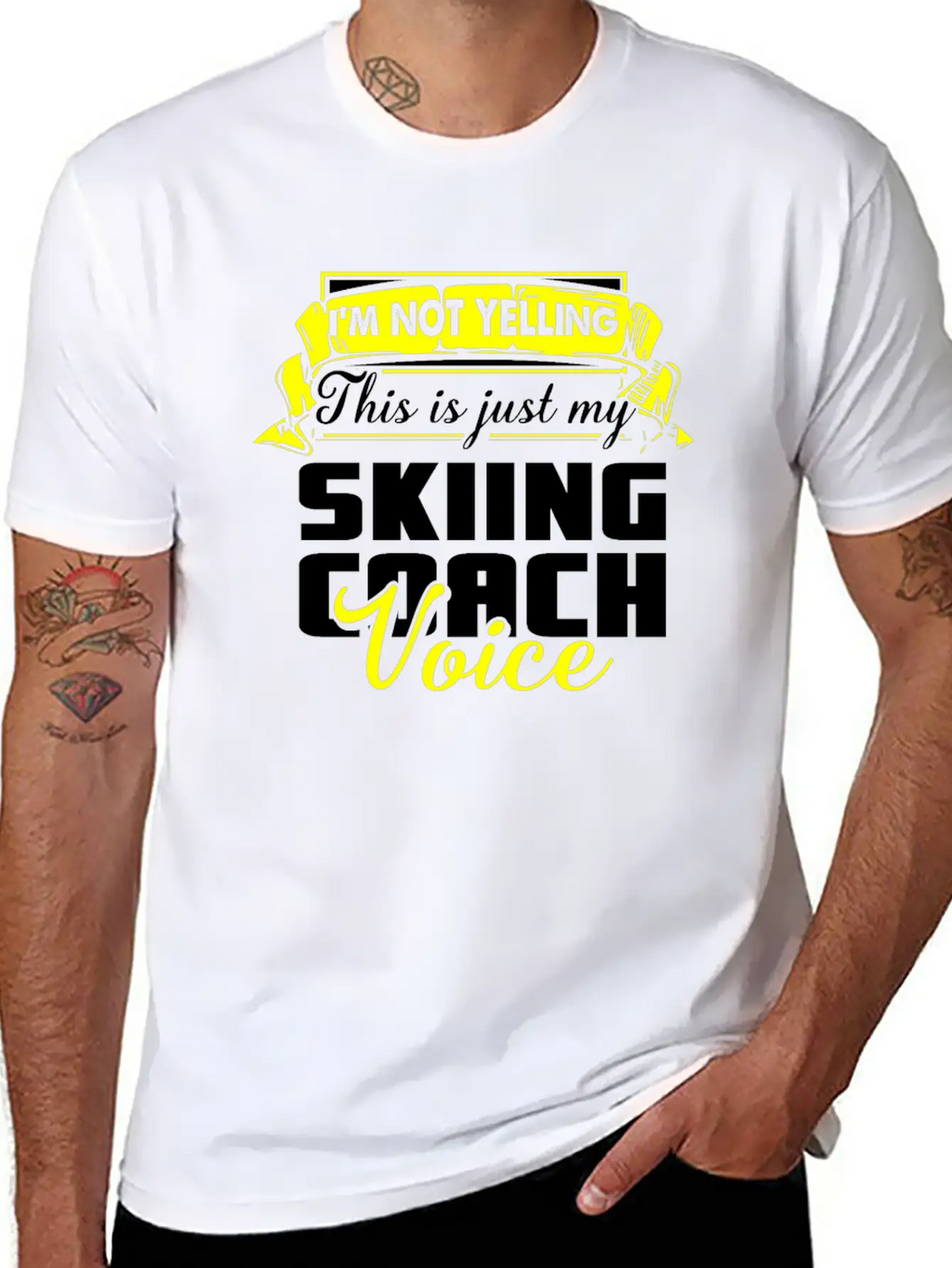 I M Not Yelling This Is Just My Skiing Coach Voice Unisex Casual T-Shirt – Clean Design For Daily Comfort