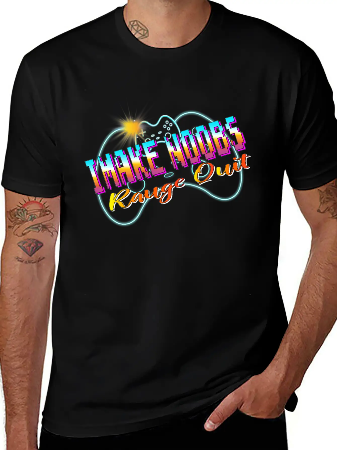I Make Noobs Rage Quit Unisex Short Sleeve Soft Cotton T-Shirt – Casual Everyday Wear