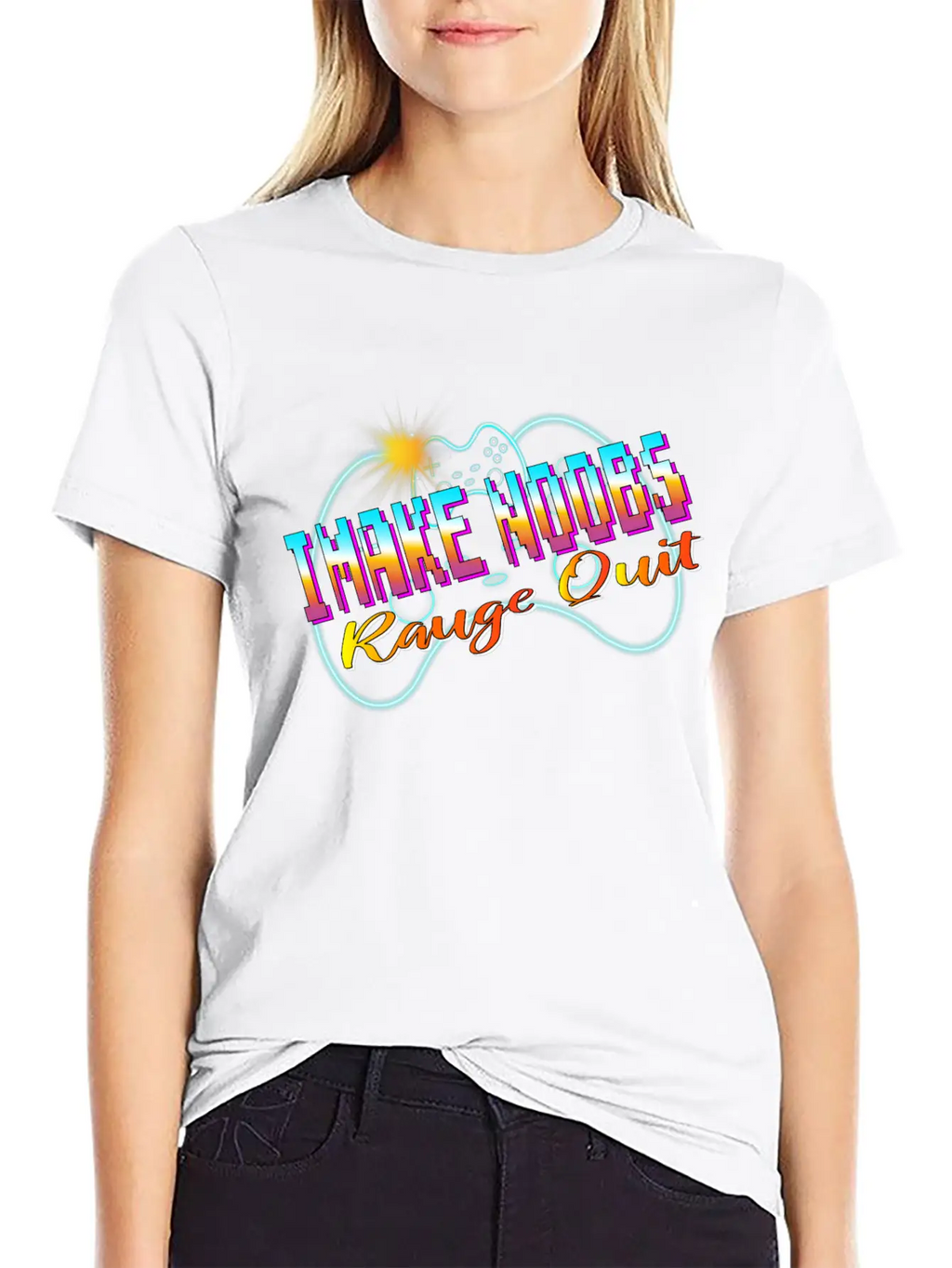 I Make Noobs Rage Quit Unisex Short Sleeve Soft Cotton T-Shirt – Casual Everyday Wear