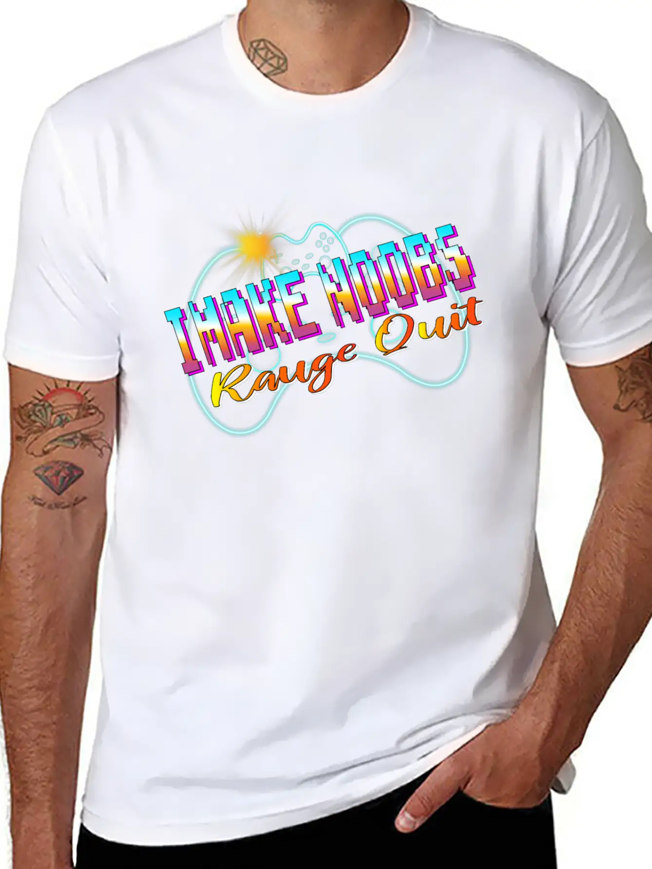 I Make Noobs Rage Quit Unisex Short Sleeve Soft Cotton T-Shirt – Casual Everyday Wear