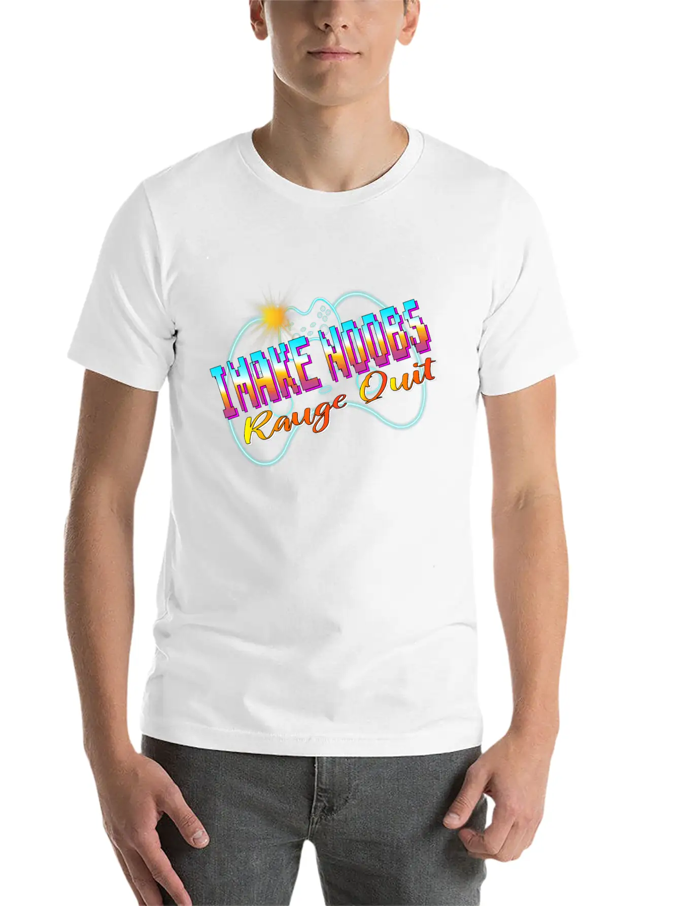 I Make Noobs Rage Quit Unisex Short Sleeve Soft Cotton T-Shirt – Casual Everyday Wear