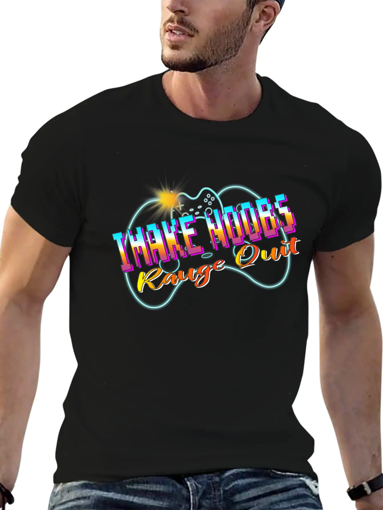 I Make Noobs Rage Quit Unisex Short Sleeve Soft Cotton T-Shirt – Casual Everyday Wear