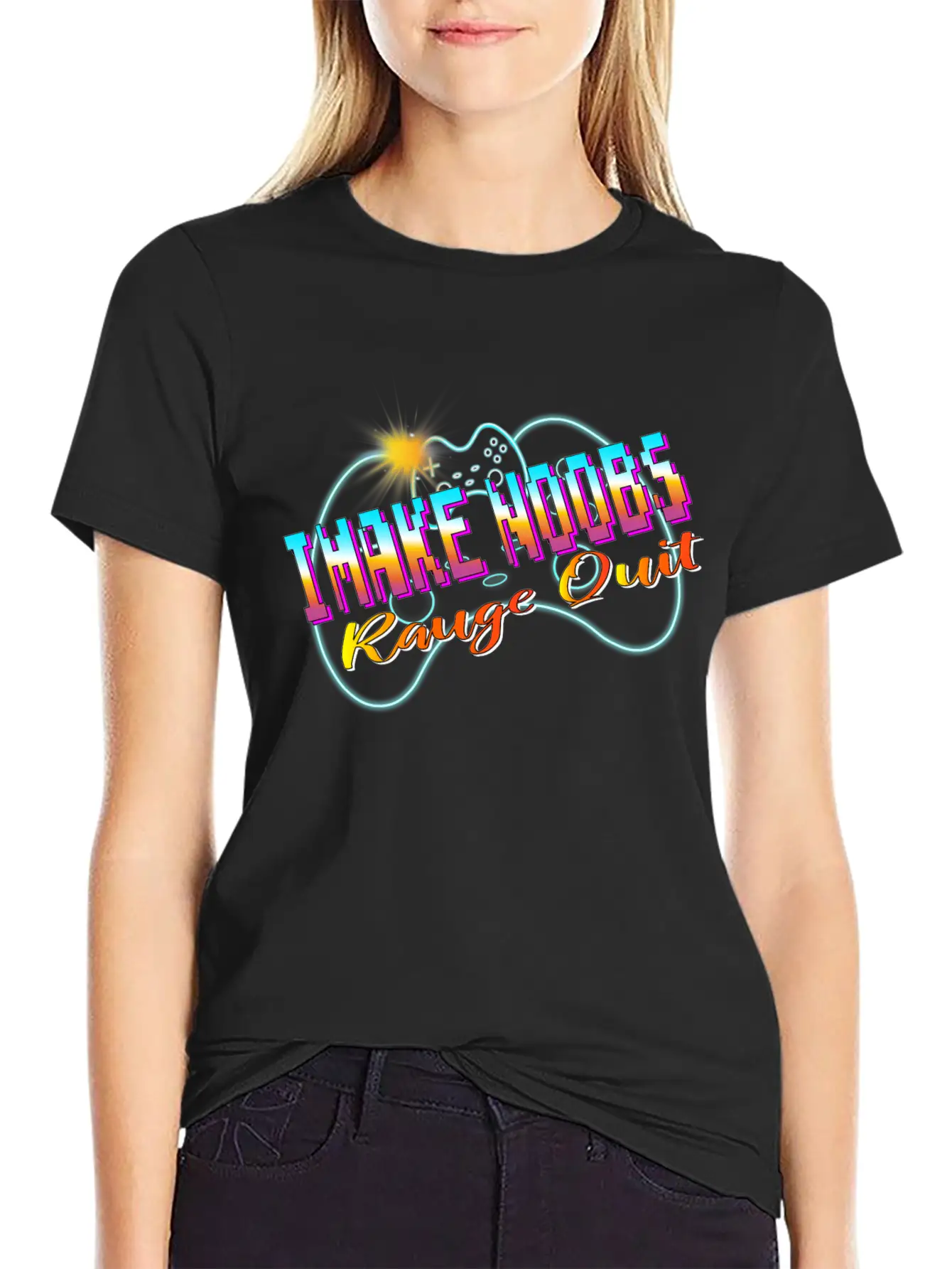 I Make Noobs Rage Quit Unisex Short Sleeve Soft Cotton T-Shirt – Casual Everyday Wear