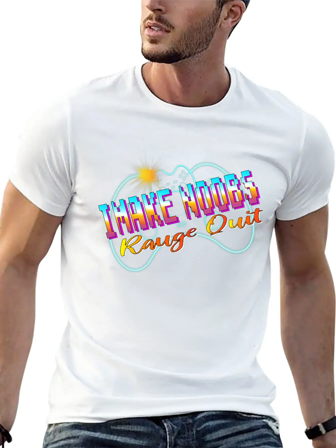 I Make Noobs Rage Quit Unisex Short Sleeve Soft Cotton T-Shirt – Casual Everyday Wear