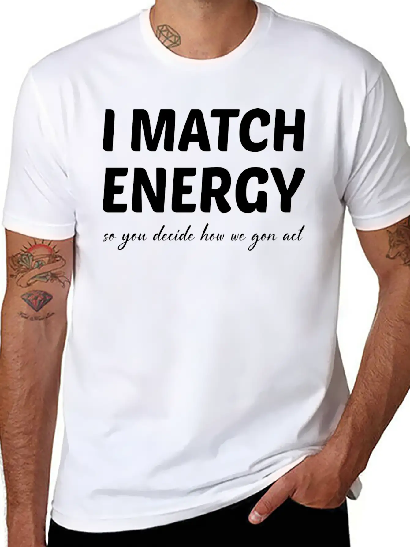 I Match Energy Retro Essential Cotton Tee For Daily Outfits – Unisex Style