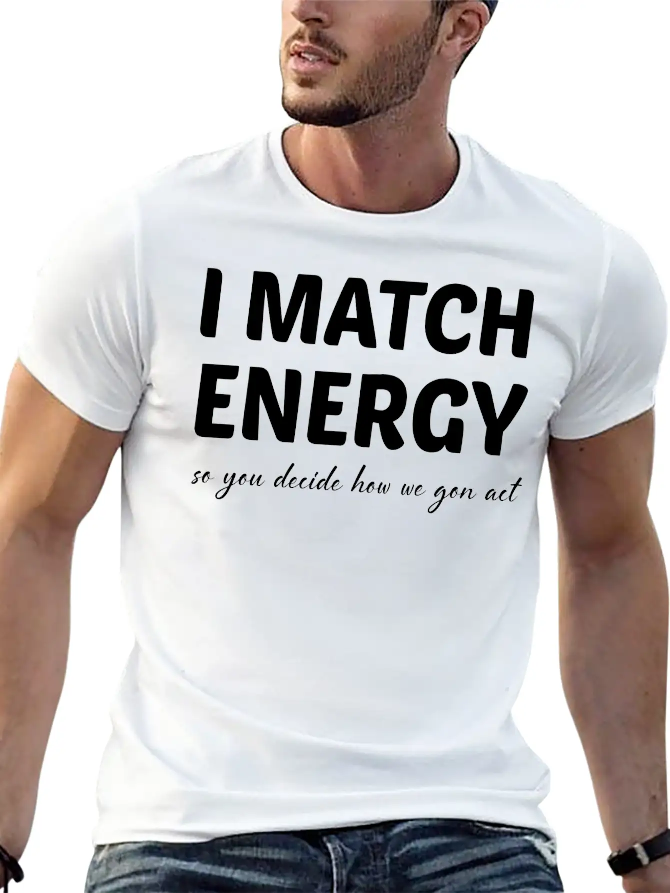 I Match Energy Retro Essential Cotton Tee For Daily Outfits – Unisex Style
