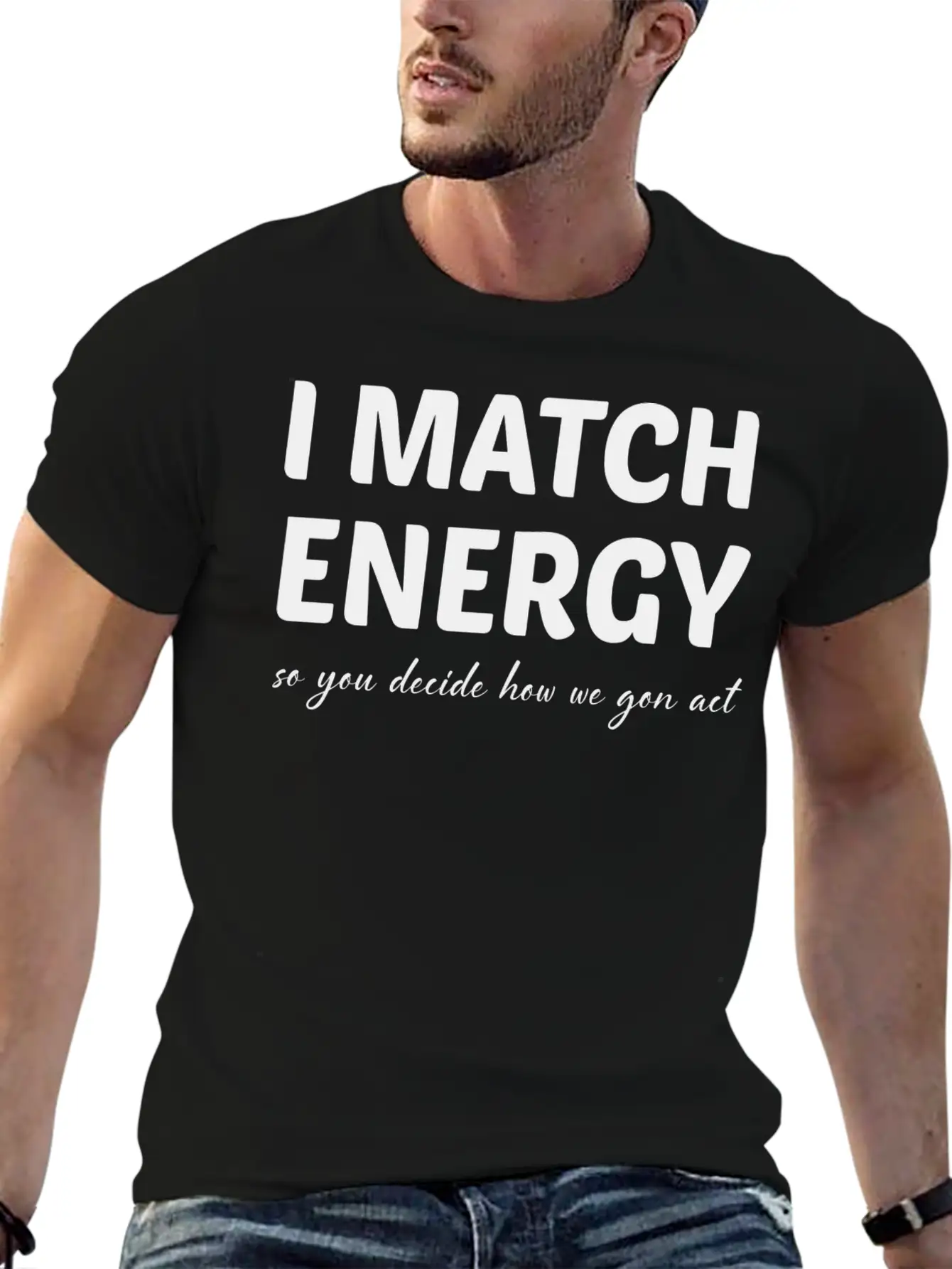 I Match Energy Retro Essential Cotton Tee For Daily Outfits – Unisex Style