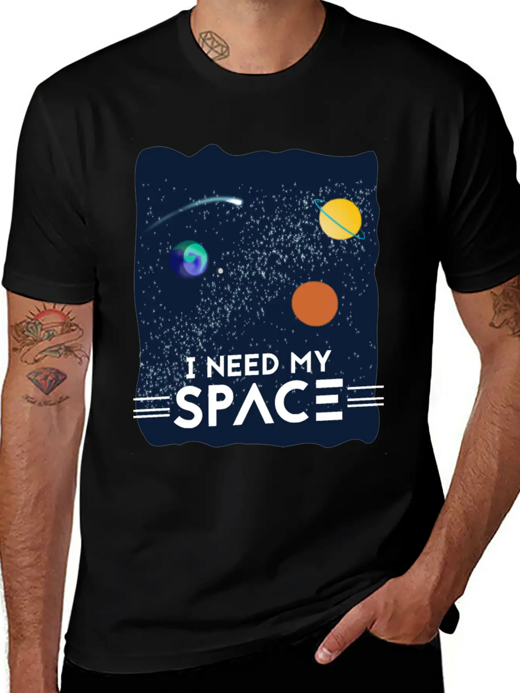 I Need My Space Breathable Soft Cotton T-Shirt – Timeless Casual Look