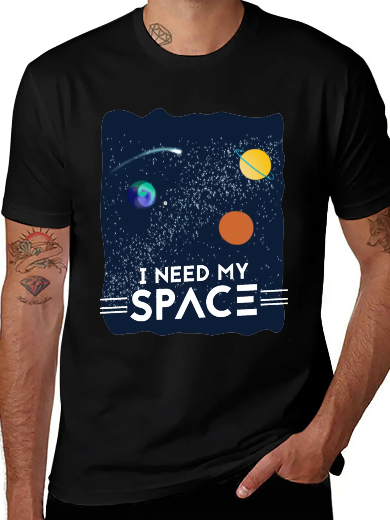 I Need My Space Breathable Soft Cotton T-Shirt – Timeless Casual Look