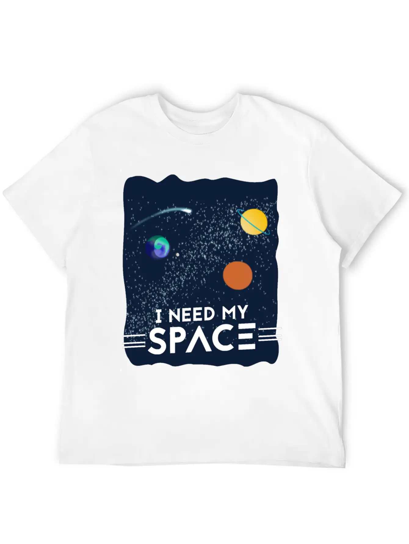 I Need My Space Breathable Soft Cotton T-Shirt – Timeless Casual Look