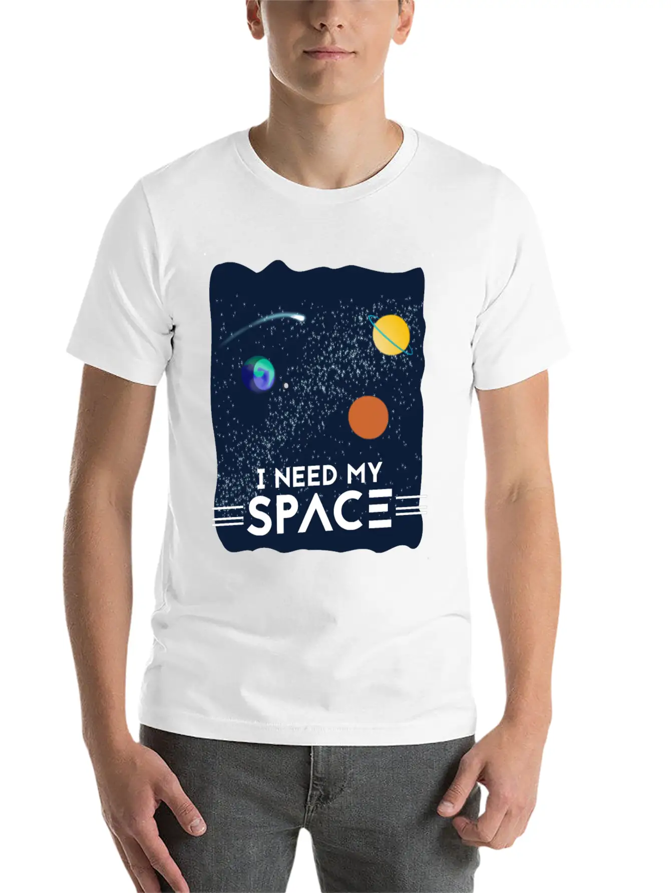 I Need My Space Breathable Soft Cotton T-Shirt – Timeless Casual Look