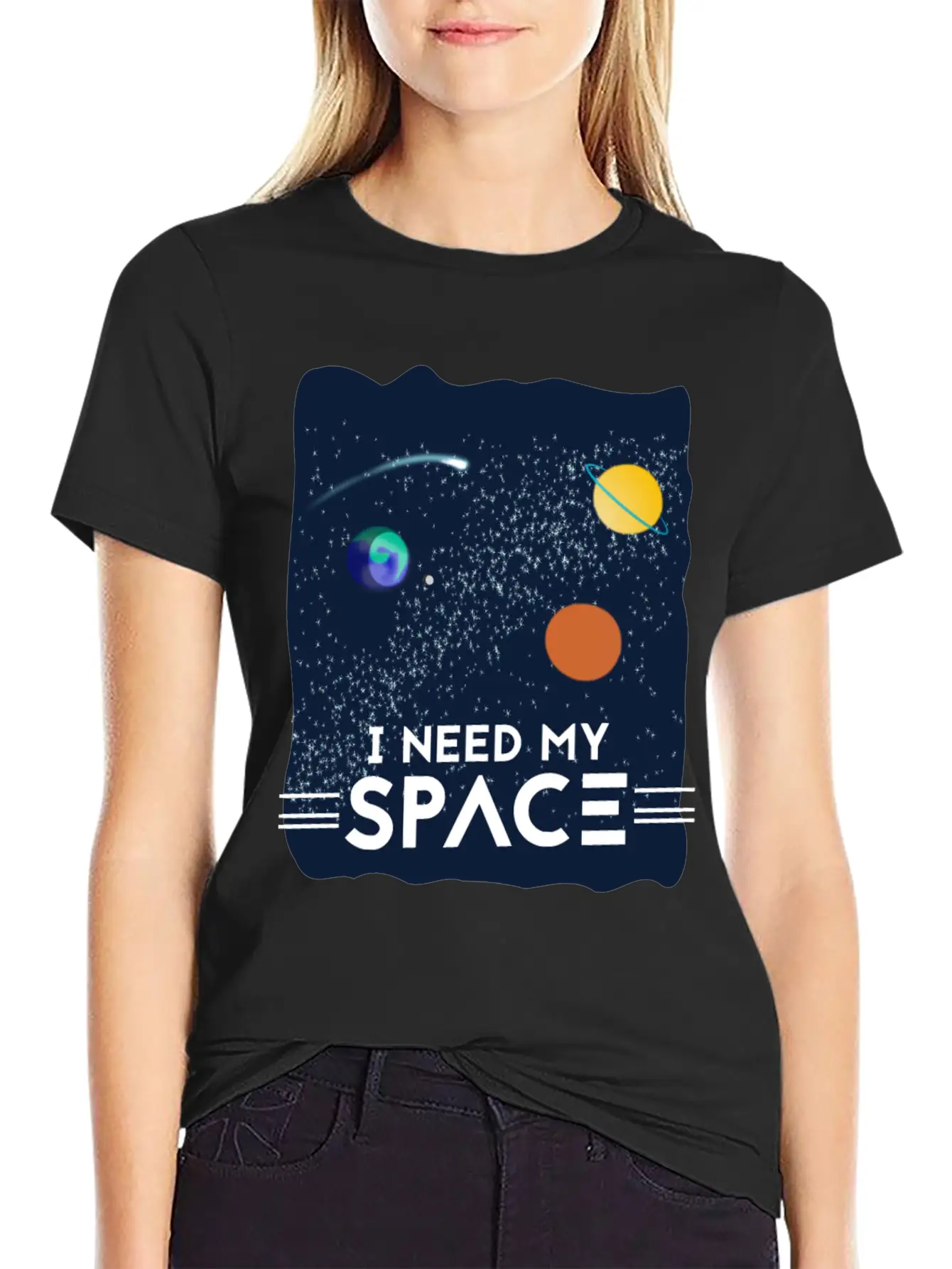 I Need My Space Breathable Soft Cotton T-Shirt – Timeless Casual Look