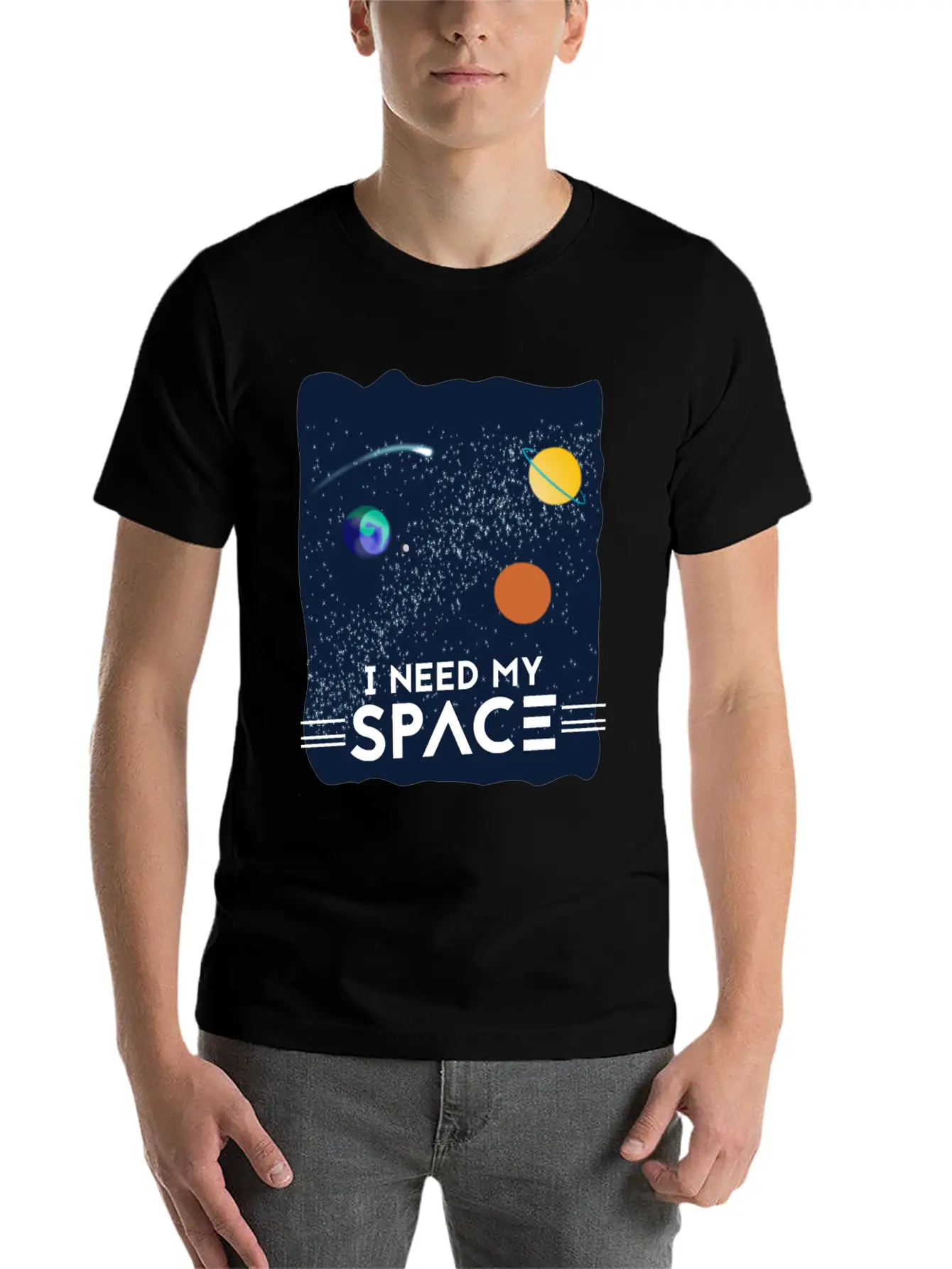 I Need My Space Breathable Soft Cotton T-Shirt – Timeless Casual Look
