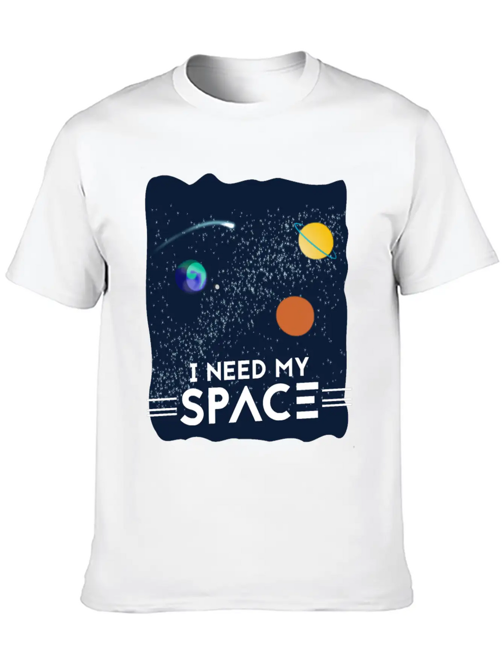 I Need My Space Breathable Soft Cotton T-Shirt – Timeless Casual Look