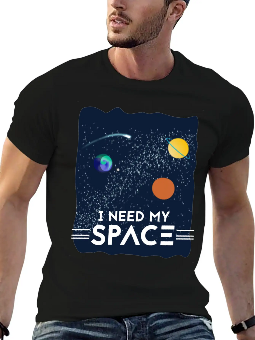 I Need My Space Breathable Soft Cotton T-Shirt – Timeless Casual Look