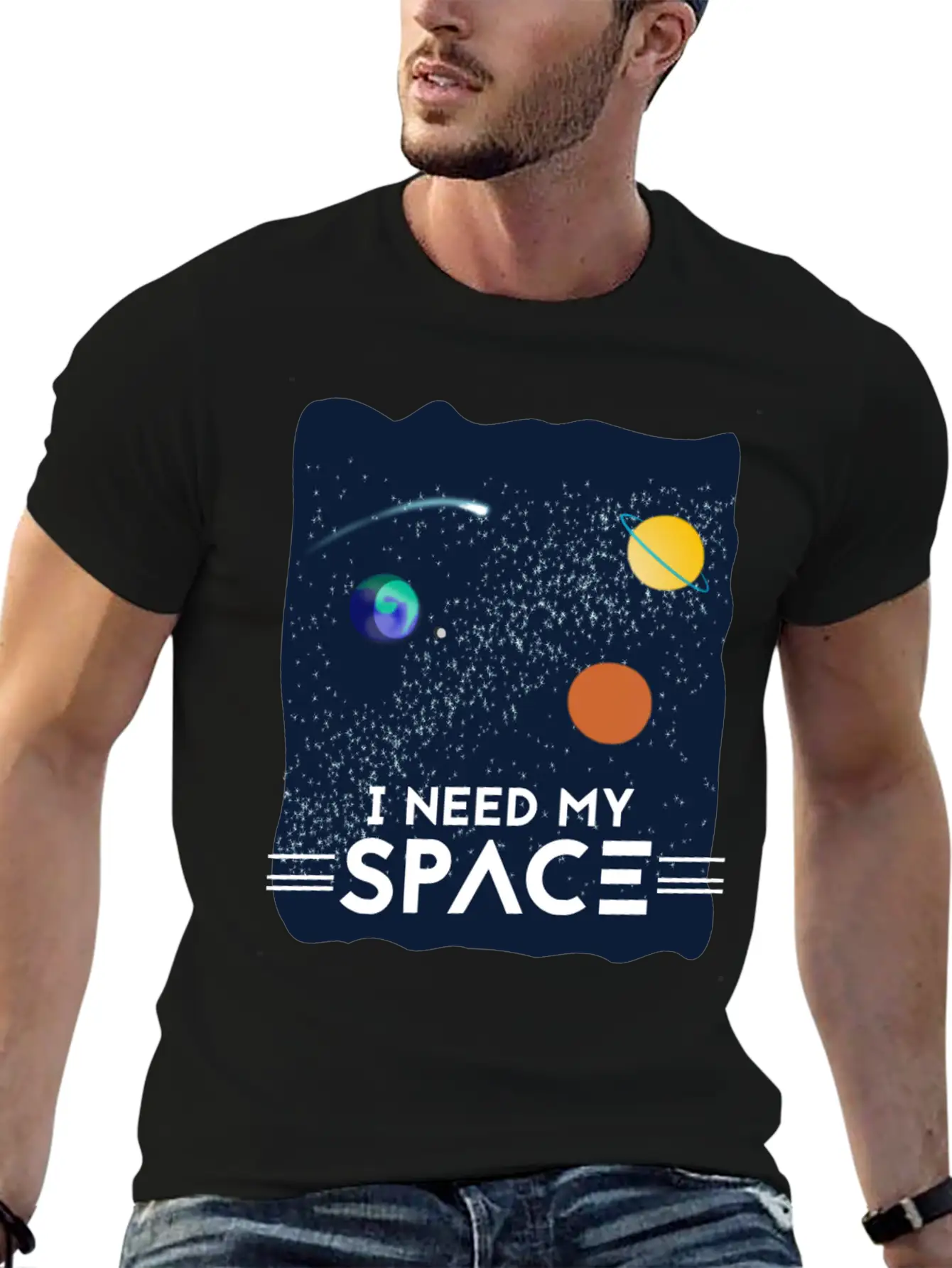 I Need My Space Breathable Soft Cotton T-Shirt – Timeless Casual Look