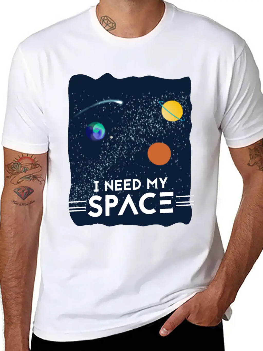 I Need My Space Breathable Soft Cotton T-Shirt – Timeless Casual Look