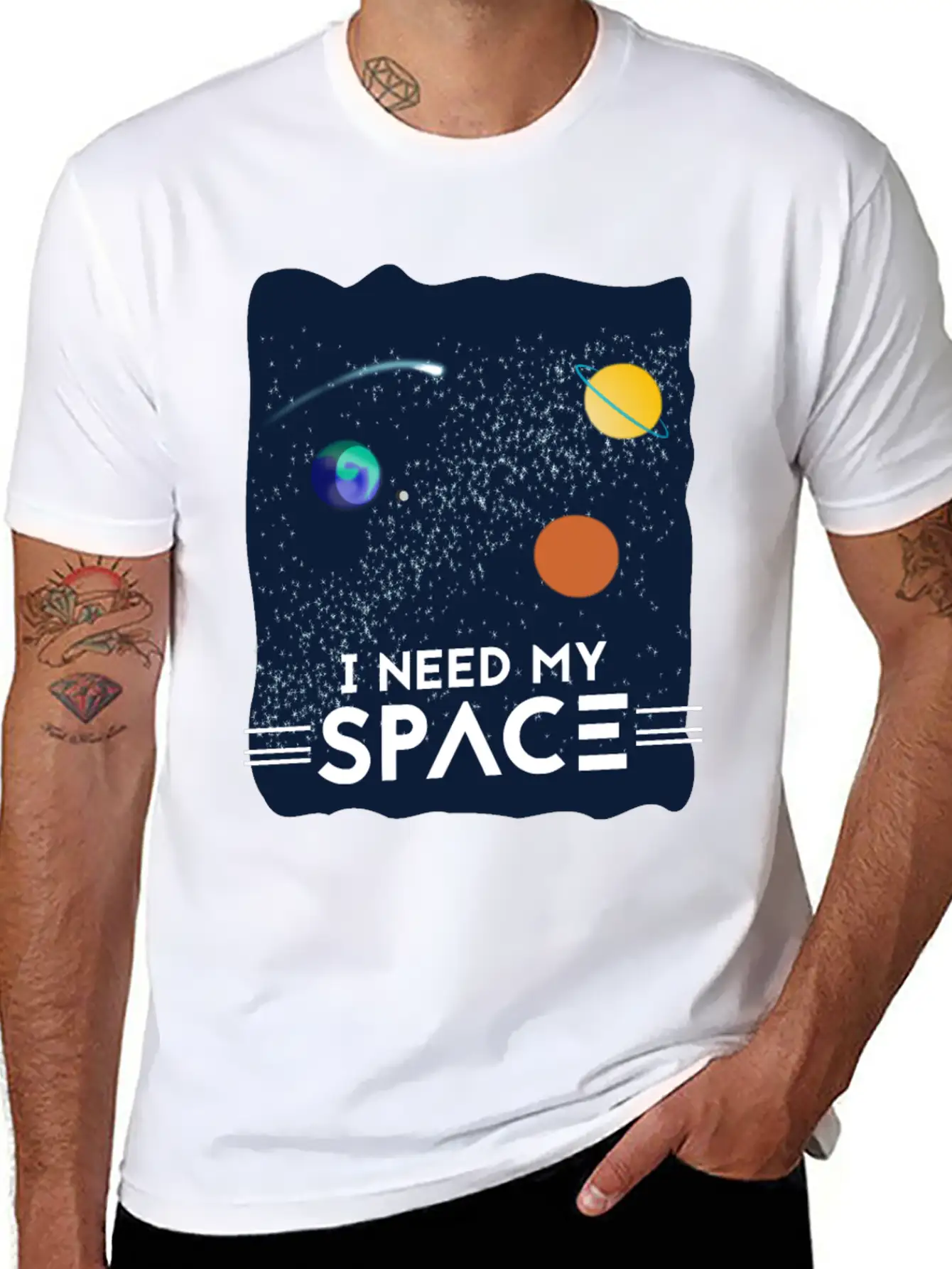 I Need My Space Breathable Soft Cotton T-Shirt – Timeless Casual Look