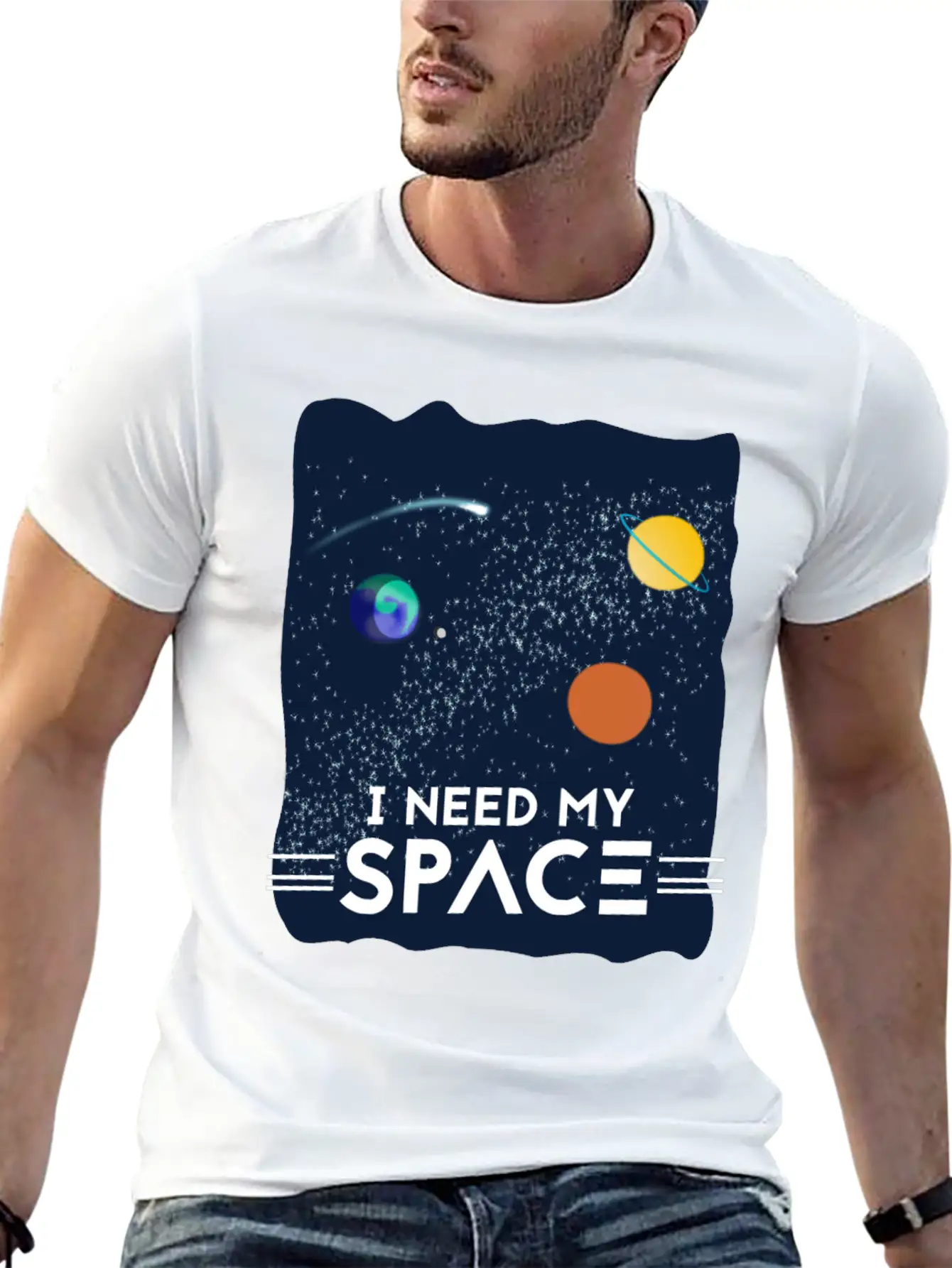 I Need My Space Breathable Soft Cotton T-Shirt – Timeless Casual Look