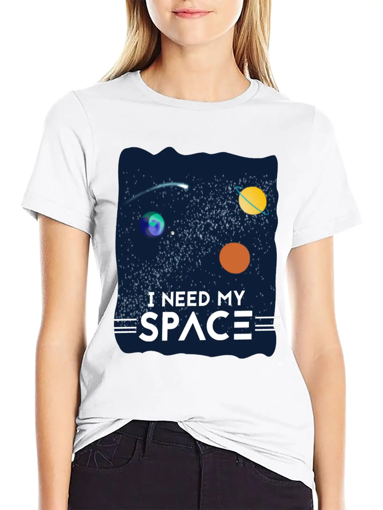 I Need My Space Breathable Soft Cotton T-Shirt – Timeless Casual Look