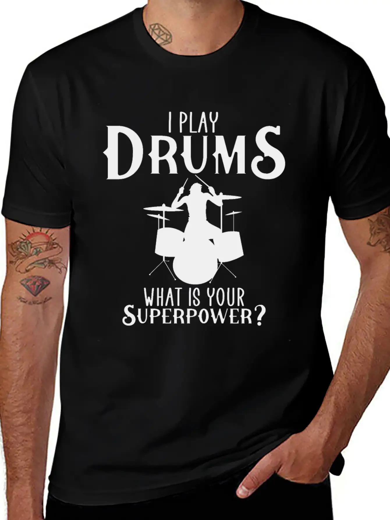 I Play Drum Unisex Casual T-Shirt – Clean Design For Daily Comfort