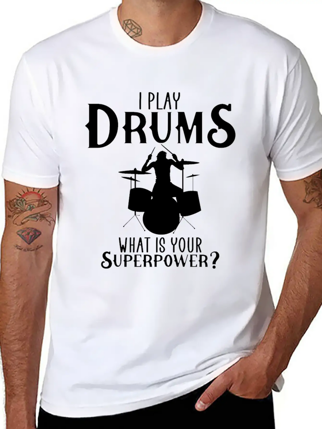 I Play Drum Unisex Casual T-Shirt – Clean Design For Daily Comfort