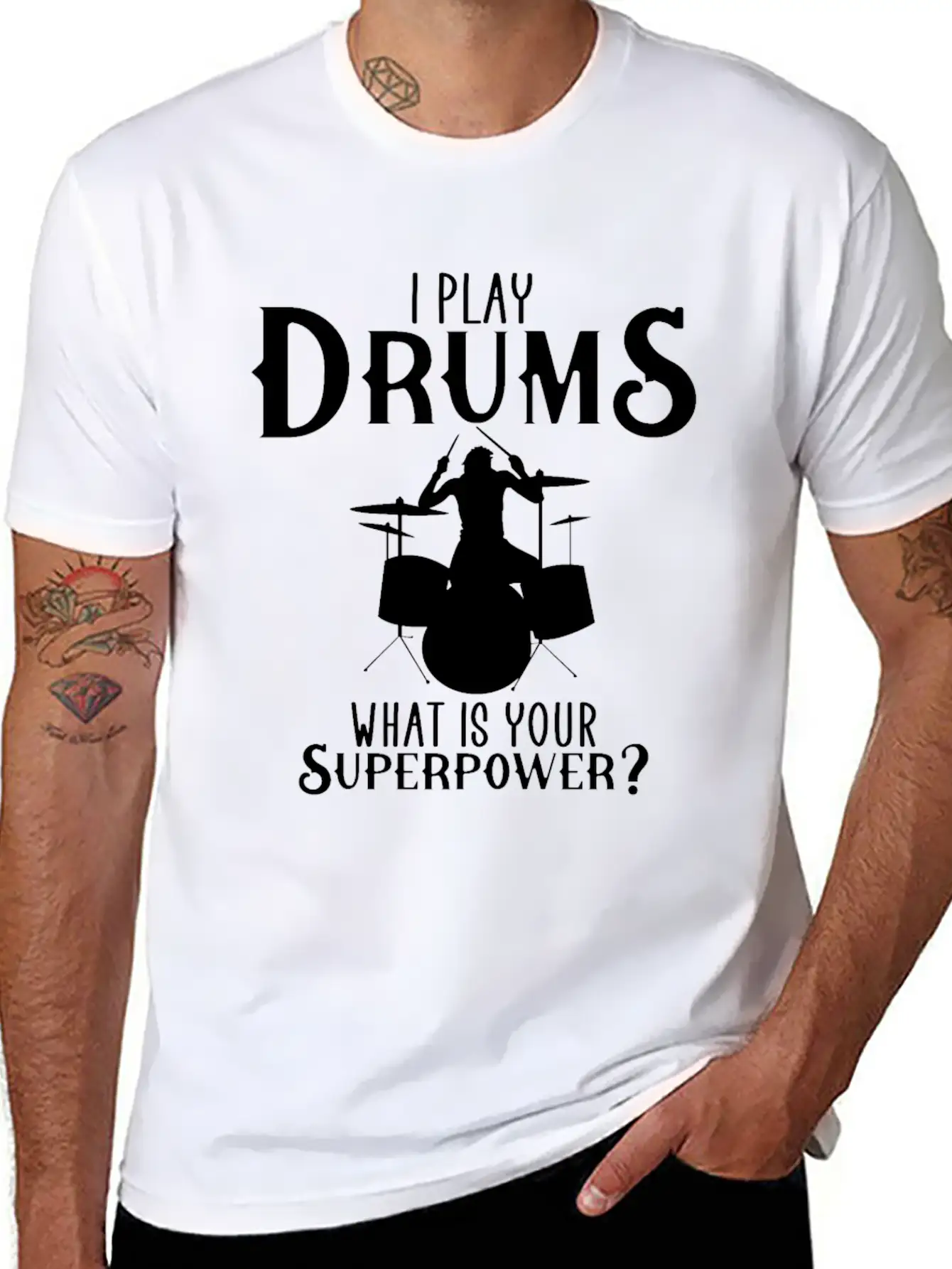 I Play Drum Unisex Casual T-Shirt – Clean Design For Daily Comfort