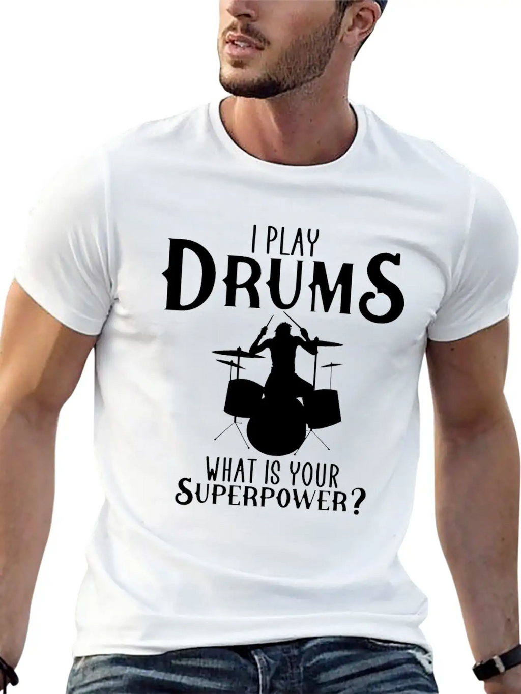 I Play Drum Unisex Casual T-Shirt – Clean Design For Daily Comfort