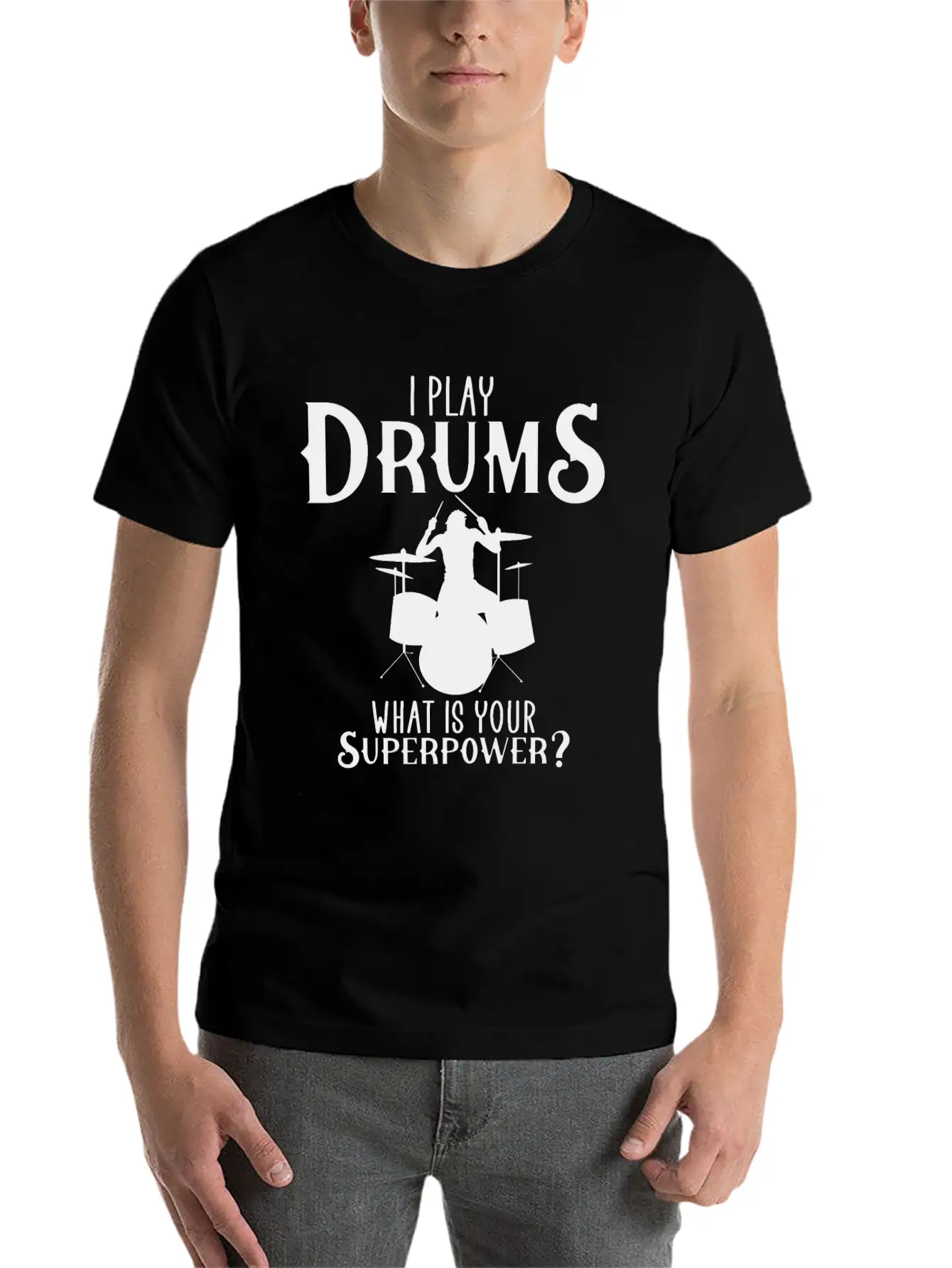I Play Drum Unisex Casual T-Shirt – Clean Design For Daily Comfort