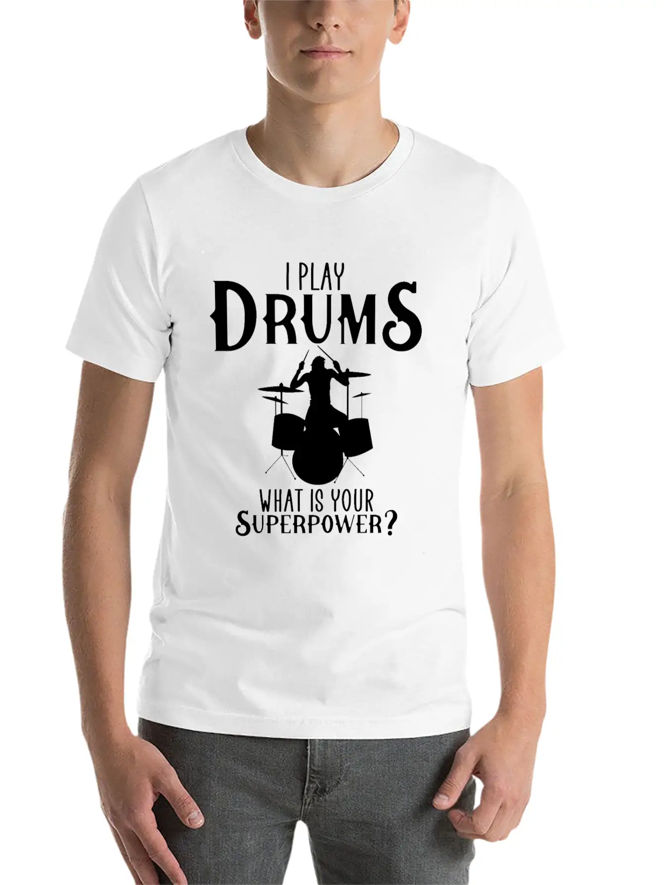 I Play Drum Unisex Casual T-Shirt – Clean Design For Daily Comfort